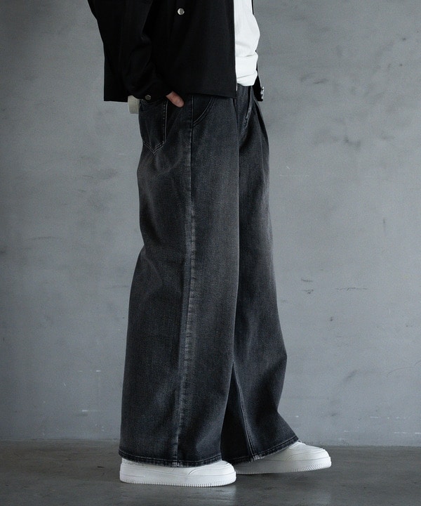 【WEB限定】DENIM BAGGY WIDE PANTS/ルーズフィット/バギーデニムパンツ 詳細画像 15