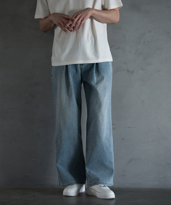WEB限定】DENIM BAGGY WIDE PANTS/ルーズフィット/バギーデニム