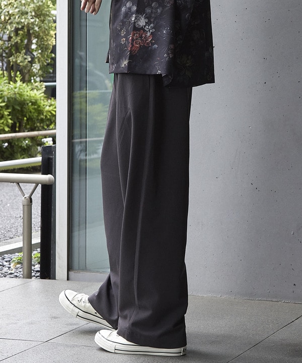 TRストレッチタックワイドテーパードパンツ 詳細画像 21