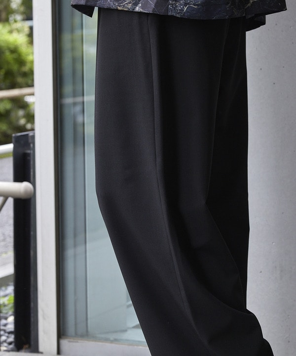 TRストレッチタックワイドテーパードパンツ 詳細画像 33