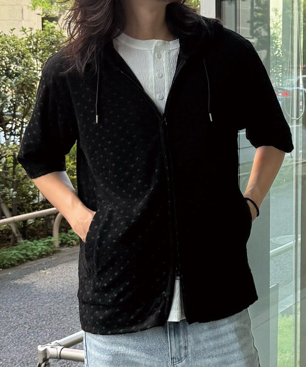 パイルJQD半袖ZIPパーカ 詳細画像 2