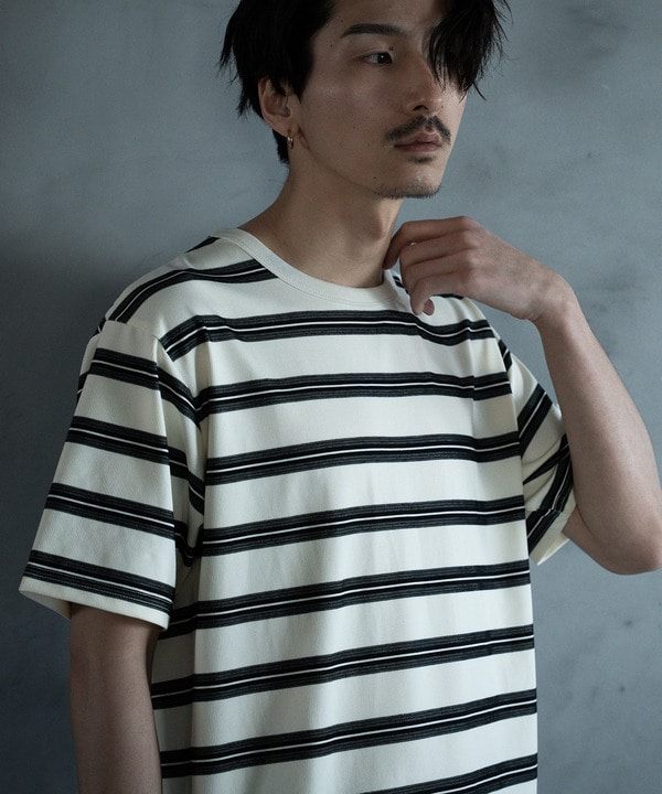 ジャガードボーダーTシャツ 詳細画像 6