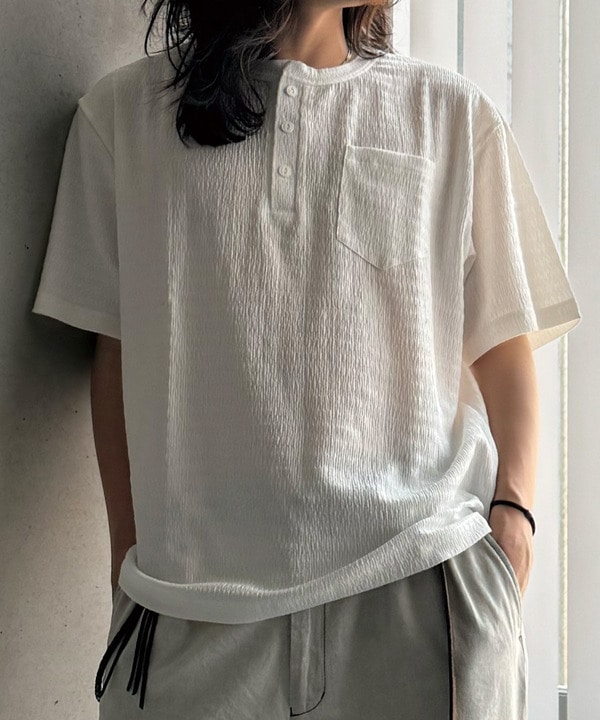 スラブヘンリーネックｔシャツ 詳細画像 2