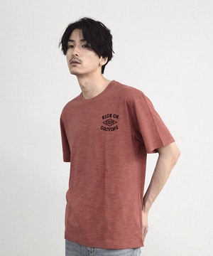 スラブフロッキーロゴプリントＴシャツ