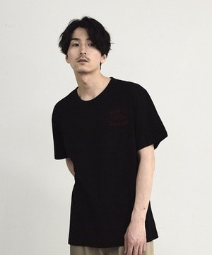 スラブフロッキーロゴプリントＴシャツ
