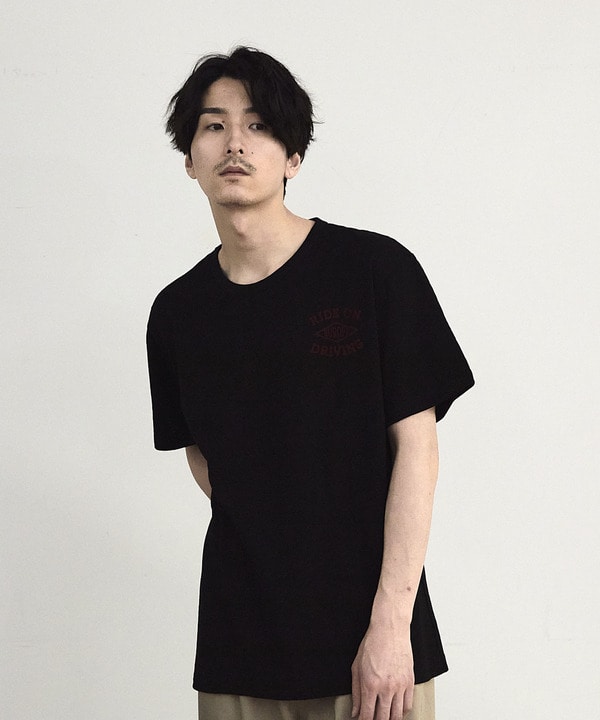 スラブフロッキーロゴプリントＴシャツ 詳細画像 ブラック 1