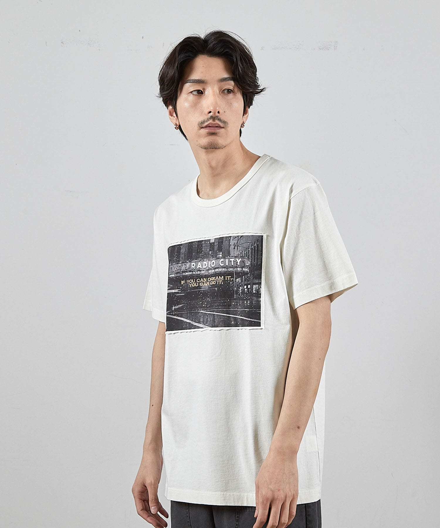 アメリカンコットンロゴプリントTシャツ｜メンズファッション