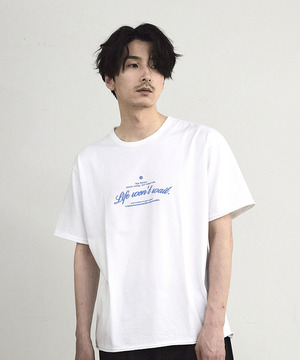 カットオフロゴプリント刺繡Ｔシャツ