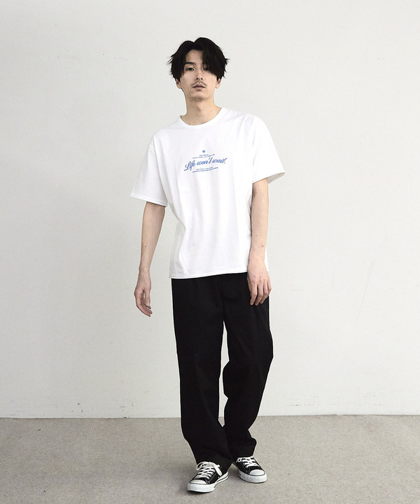 カットオフロゴプリント刺繡Ｔシャツ 詳細画像 1