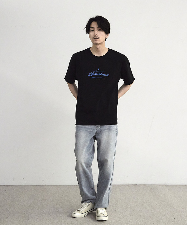 カットオフロゴプリント刺繡Ｔシャツ 詳細画像 15