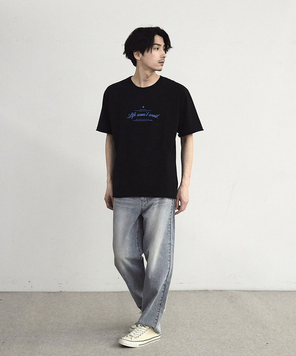 カットオフロゴプリント刺繡Ｔシャツ 詳細画像 2