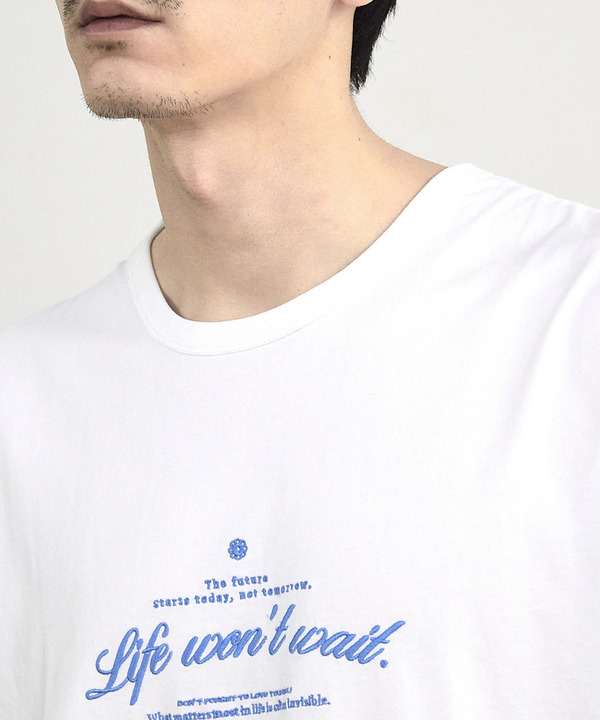 カットオフロゴプリント刺繡Ｔシャツ 詳細画像 8