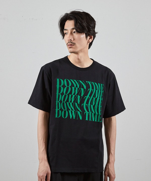 ダメージ加工ロゴプリントTシャツ 詳細画像 ブラック 1