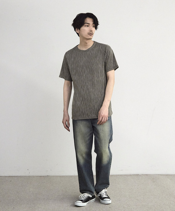 ストライプジャガード杢Tシャツ 詳細画像 10