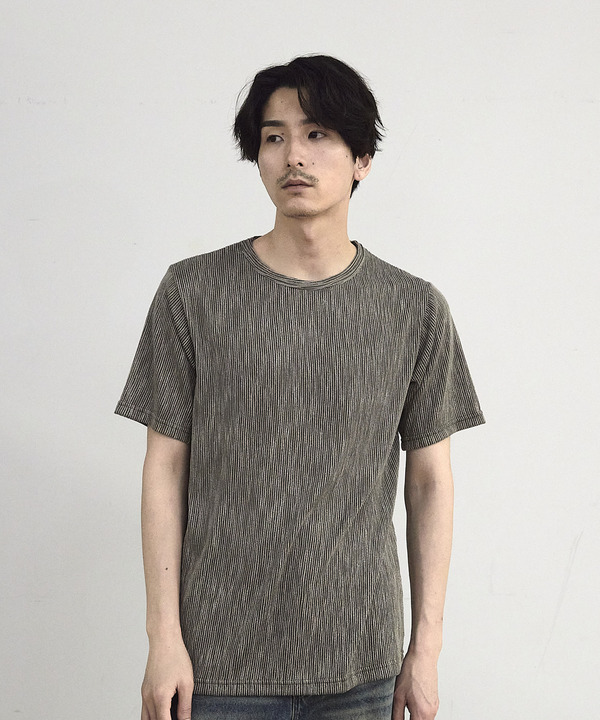 ストライプジャガード杢Tシャツ 詳細画像 13