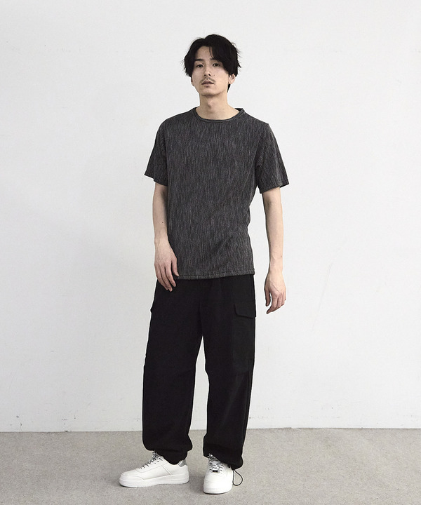 ストライプジャガード杢Tシャツ 詳細画像 17
