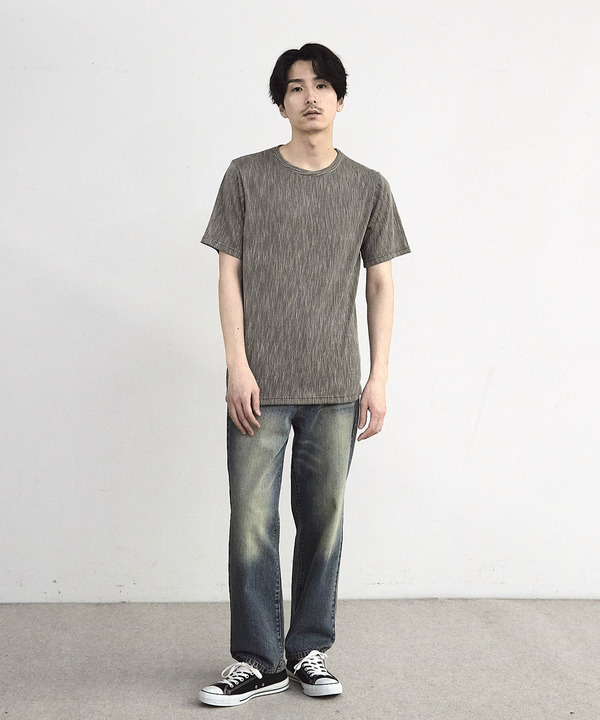 ストライプジャガード杢Tシャツ 詳細画像 9
