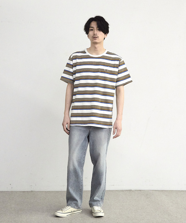 ダメージ加工ボーダーTシャツ 詳細画像 1