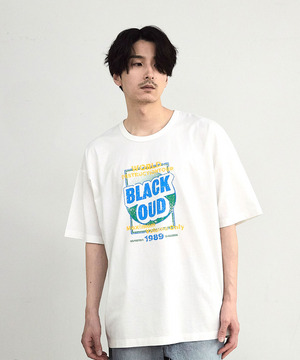 古着風ピグメントロゴプリントTシャツ