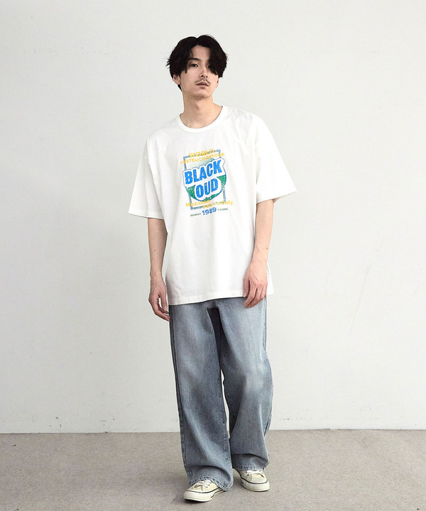 古着風ピグメントロゴプリントTシャツ 詳細画像 1