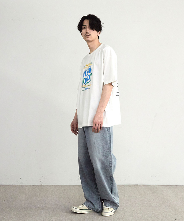 古着風ピグメントロゴプリントTシャツ 詳細画像 2