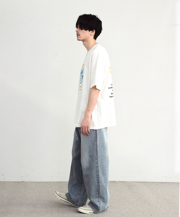 古着風ピグメントロゴプリントTシャツ 詳細画像 3