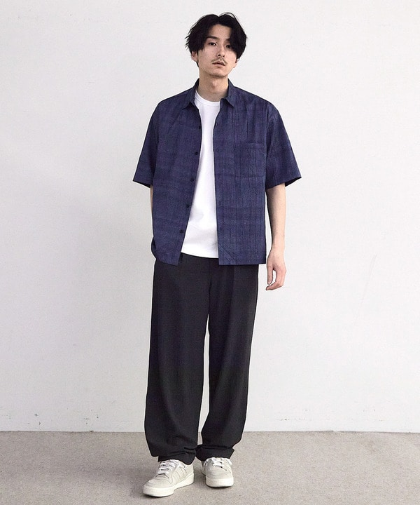 デニムライクワッシャー半袖シャツ 詳細画像 1