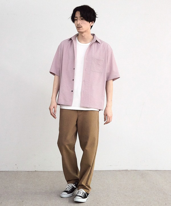 ヘアラインストライプ半袖シャツ 詳細画像 1