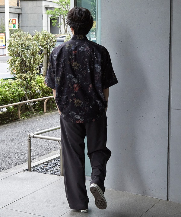 総柄プリントレギュラーカラールーズドレープ半袖シャツ 詳細画像 26