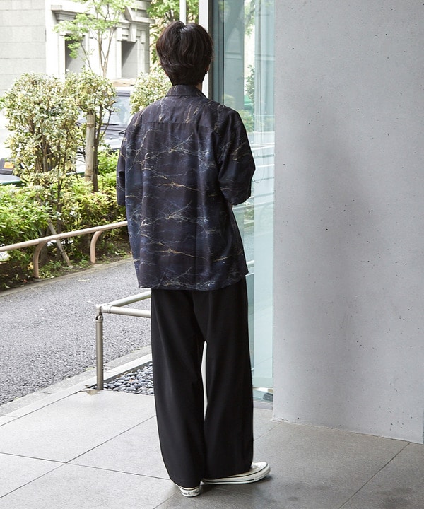 総柄プリントレギュラーカラールーズドレープ半袖シャツ 詳細画像 51