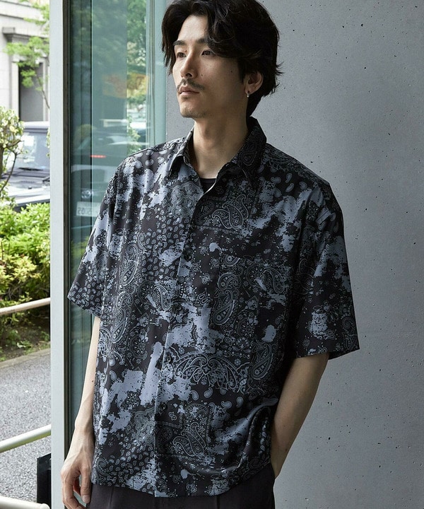 J&M DAVIDSON◆長袖シャツ/8/--/BEG/総柄/R151-103-CUSH J&M DAVIDSON(ジェイアンドエムデヴィッドソン) / 長袖シャツ/8