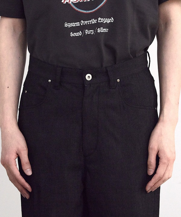 ストレッチスラブデニムルーズストレートパンツ 詳細画像 12
