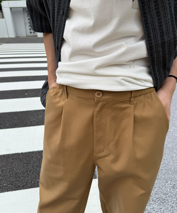 ハイパーストレッチタックワイドテーパードイージーパンツ 詳細画像 5