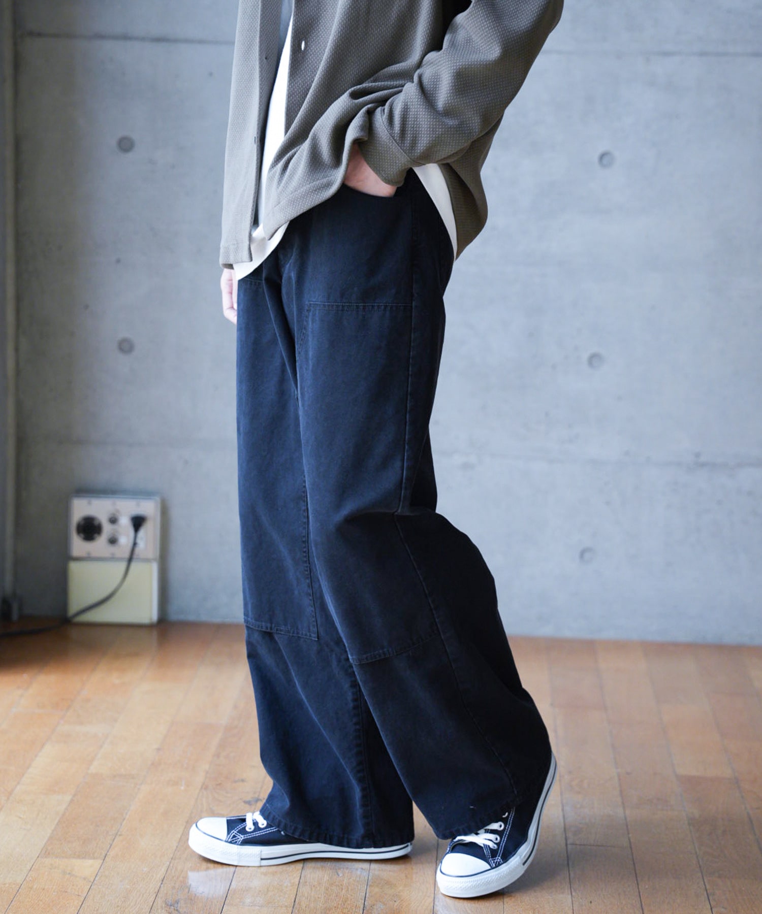 FiFTH　フィフス　ダブルニー ペインター パンツ　綿　ダック キャンバス　M コットンダックダブルニーワイド5Pパンツ｜メンズファッション通販