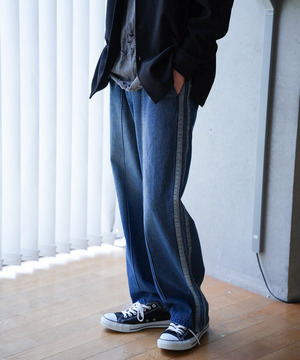 10.5ozスラブデニムトラックパンツ