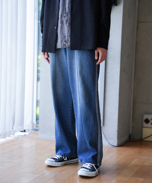 10.5ozスラブデニムトラックパンツ 詳細画像 8