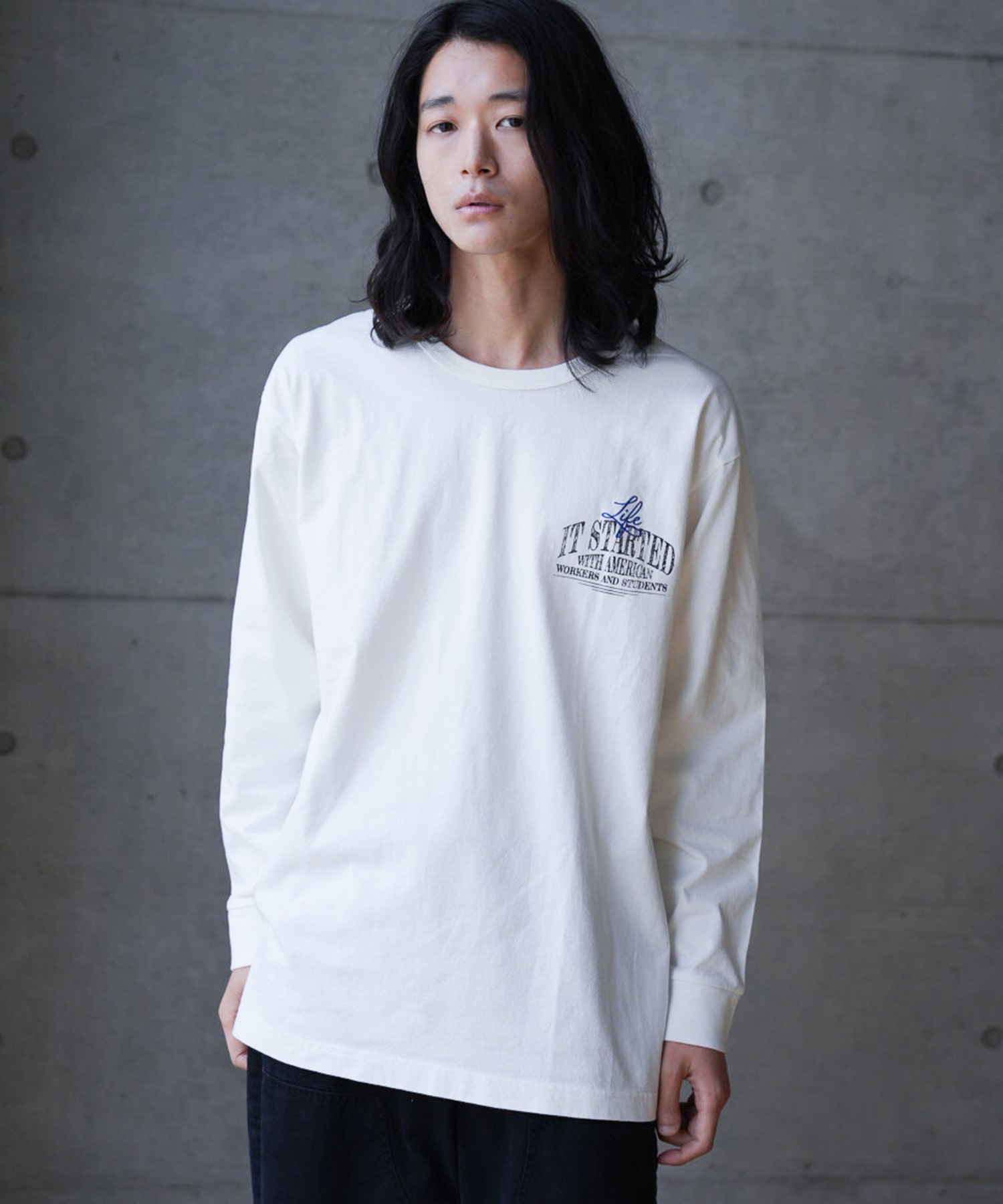 ピグメントウォッシュ加工ロゴロンT｜メンズファッション通販 MEN'S