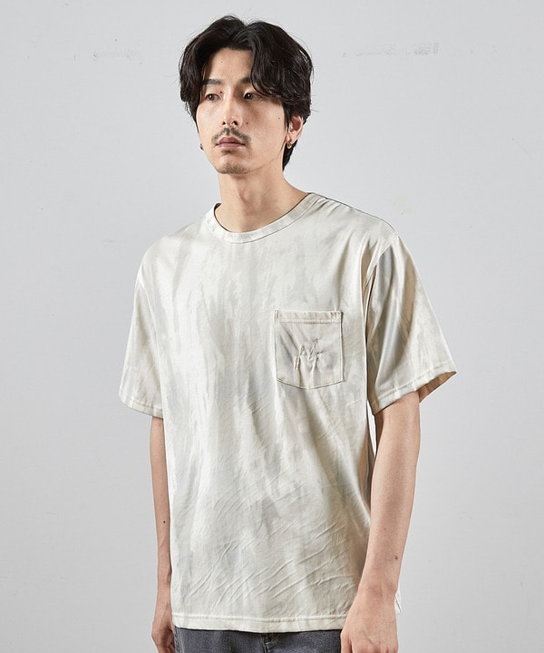 ウォッシュダメージ加工ポケットＴシャツ 詳細画像 ホワイト 1