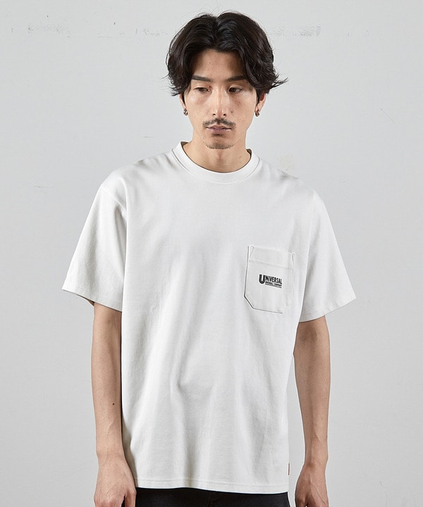 ユニバーサルオーバーオール別注ポケットプリントTシャツ 詳細画像 ホワイト 1