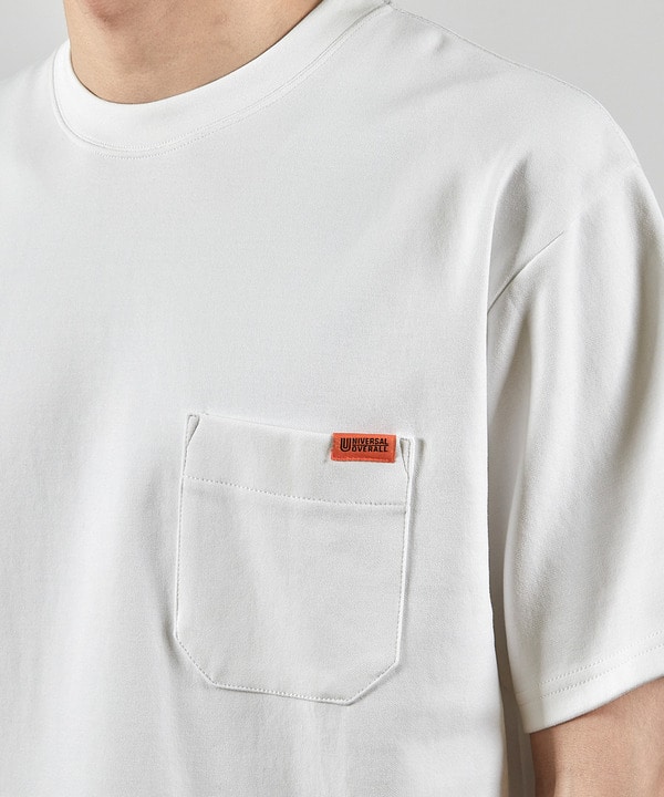ユニバーサルオーバーオール別注バックプリントロゴししゅうポケットTシャツ 詳細画像 10