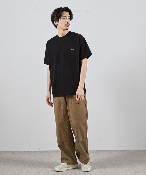 ユニバーサルオーバーオール別注バックプリントロゴししゅうポケットTシャツ 詳細画像 2