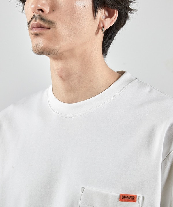 ユニバーサルオーバーオール別注バックプリントロゴししゅうポケットTシャツ 詳細画像 9