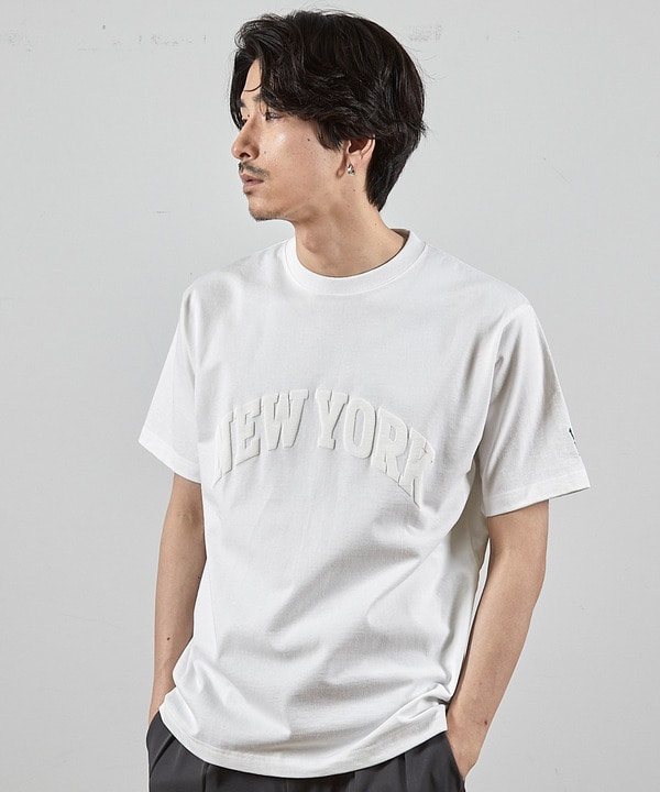 NY発泡プリントロゴししゅうTシャツ 詳細画像 7