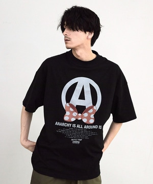 【CHAOTIC】別注アナーキーポルカドットプリントオーバーサイズTシャツ