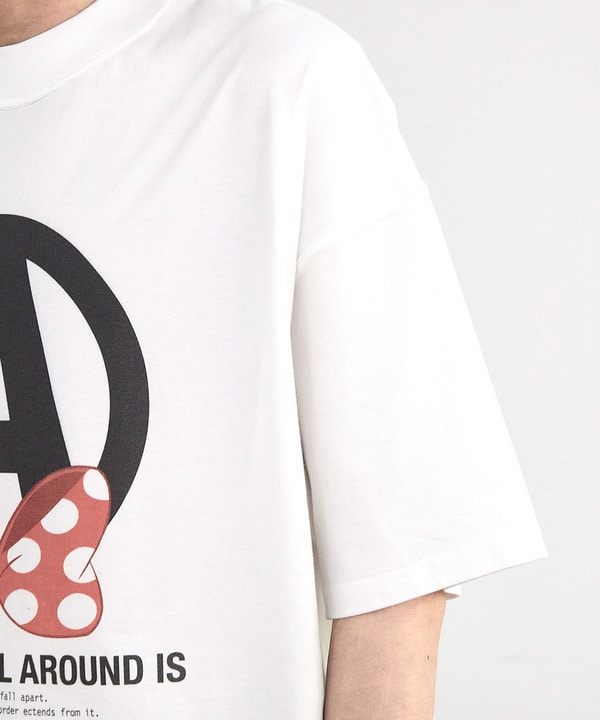 【CHAOTIC】別注アナーキーポルカドットプリントオーバーサイズTシャツ 詳細画像 11
