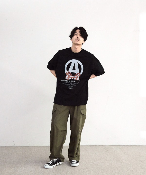 【CHAOTIC】別注アナーキーポルカドットプリントオーバーサイズTシャツ 詳細画像 15