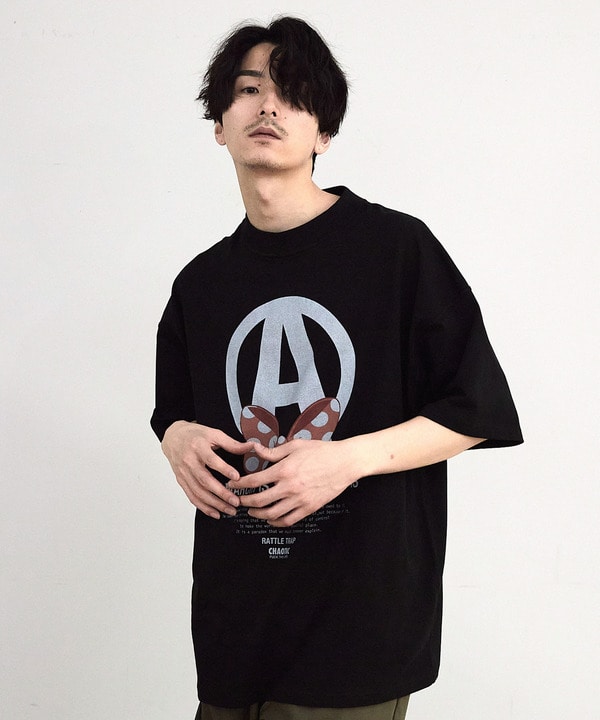 【CHAOTIC】別注アナーキーポルカドットプリントオーバーサイズTシャツ 詳細画像 18