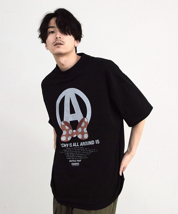 【CHAOTIC】別注アナーキーポルカドットプリントオーバーサイズTシャツ 詳細画像 20