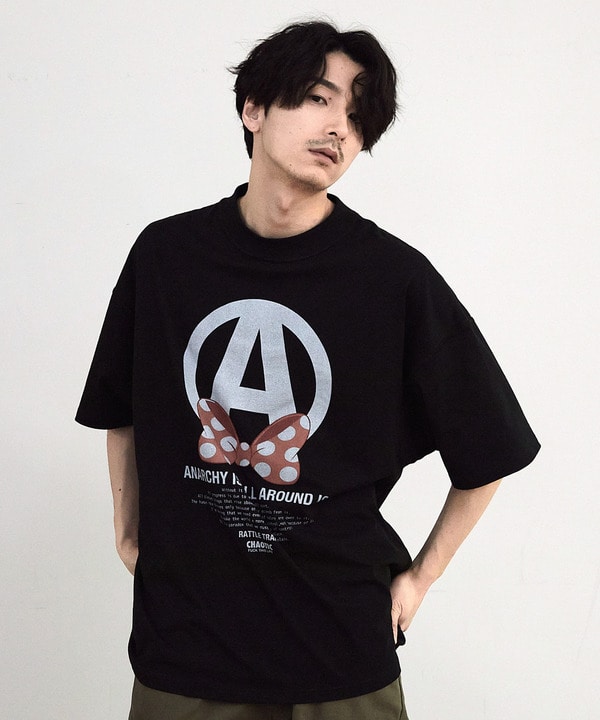 【CHAOTIC】別注アナーキーポルカドットプリントオーバーサイズTシャツ 詳細画像 21