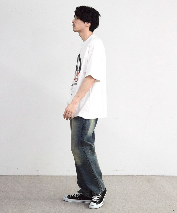 【CHAOTIC】別注アナーキーポルカドットプリントオーバーサイズTシャツ 詳細画像 5